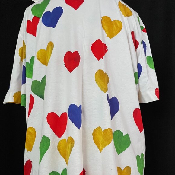 Gorgeous Akris Heart Prints Cotton Top: Size L/XL - Picture 8 of 12